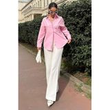 Madmext Pembe Basic Kadın Gömlek Mg2355,Pembe S