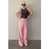 Madmext Pembe Bol Paça Müslin Kadın Pantolon MG1980