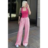 Madmext Pembe Cepli Bol Paça Kadın Pantolon Mg1882,Pembe M