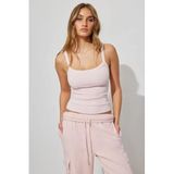 Madmext Pembe Fitilli Görünümlü Askılı Basic Atlet Mg2236,Pembe S