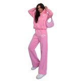 Madmext Pembe Kapüşonlu Baskılı Kadın Eşofman Takımı Mg2524,Pembe M
