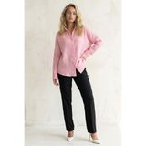 Madmext Pembe Muslin Kumaş Basic Kadın Gömlek MG1660