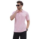 Madmext Pembe Overfit Kısa Kollu Polo Yaka Erkek Tişört 7029,Pembe M