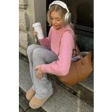 Madmext Pembe Oversize Kadın Triko Kazak MG2263