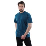 Madmext Petrol Mavisi Bisiklet Yaka Basic Çizgili Erkek T-Shirt E7102,Petrol Mavisi L
