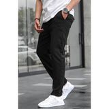 Madmext Relaxed Fit Siyah Erkek Pantolon 6510 Dokuma Kumaş ile Günlük Kullanıma Uygun - 2XL - --