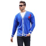 Madmext Saks Erkek Triko Hırka 6314,Saks S