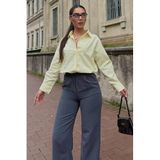 Madmext Sarı Basic Kadın Gömlek Mg2355,Sarı XL