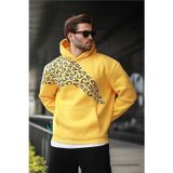Madmext Sarı Baskılı Kapüşonlu Erkek Sweatshirt E7160