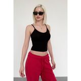 Madmext Siyah Askılı V Yaka Atlet MG2454 - XL