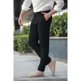 Madmext Siyah Basic Erkek Pantolon E6576 Normal Bel Dokuma Kumaş ile Trend Stil ve 2 Cep Özelliği