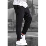 Madmext Siyah Basic Waffle Kumaş Erkek Pantolon 6509,Siyah L