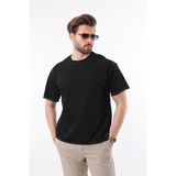 Madmext Siyah Bisiklet Yaka Basic Erkek Tişört E7105 - 2XL