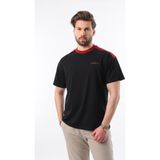 Madmext Siyah Bisiklet Yaka Baskılı Erkek Tişört E7114 - XL