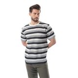 Madmext Siyah Bisiklet Yaka Çizgili Erkek T-Shirt E7118,Siyah 2XL