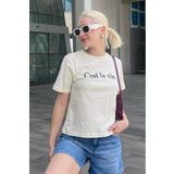 Madmext Siyah Bisiklet Yaka Pamuklu Kısa Kollu Kadın T-Shirt MG2150