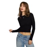 Madmext Siyah Bisiklet Yaka Slim Fit Kadın Body Mg2564,Siyah S