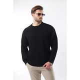 Madmext Siyah Bisiklet Yaka Triko Erkek Kazak E7410 - XL