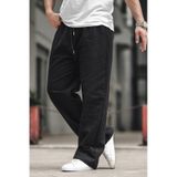 Madmext Siyah Erkek Rahat Kesim Keten Pantolon 6539-siyah Siyah