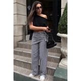 Madmext Siyah Fularlı Ekose Pantolon MG2734