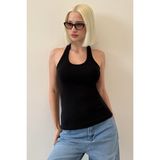 Madmext Siyah Halter Yaka Kadın Atlet MG2529