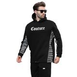Madmext Siyah Kapüşonlu Baskılı Erkek Sweatshirt 7090,Siyah L