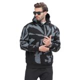 Madmext Siyah Kapüşonlu Cep Detaylı Baskılı Erkek Sweatshirt 7087,Siyah L