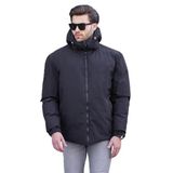 Madmext Siyah Kapüşonlu Oversize Erkek Şişme Mont 7237,Siyah M