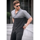 Madmext Siyah Kısa Kollu Erkek Gömlek 6707 - XL