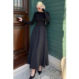 Madmext Siyah Maxi Boy %100 Pamuklu Kadın Elbise Mg2458