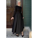 Madmext Siyah Maxi Boy%100 Pamuklu Kadın Elbise Mg2365,Siyah L