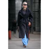 Madmext Siyah Oversize Uzun Kadın Kaban Mg1584,Siyah S