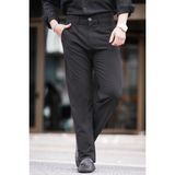 Madmext Siyah Regular Fit Düz Kesim Yan Cepli Erkek Pantolon 6540 - XL