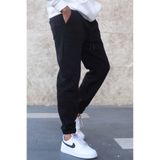 Madmext Siyah Şardonlu Basic Erkek Eşofman Altı 5482,Siyah 2XL