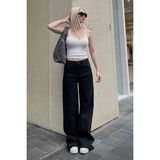Madmext Siyah Straight Wide Kadın Jean MG2000 - 46 - --