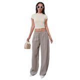 Madmext Soluk Yeşil Geniş Paça Kadın Pantolon Mg1982,Soluk Yeşil M