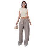 Madmext Soluk Yeşil Geniş Paça Kadın Pantolon Mg1982,Soluk Yeşil S