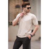 Madmext Taş Rengi Erkek Polo Yaka Düz Tişört 6878 - XL