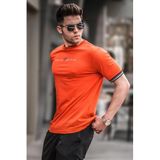 Madmext Turuncu Basic Erkek Tişört,Turuncu XL