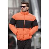 Madmext Turuncu Dik Yaka Şişme Mont 6806 - S