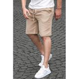 Madmext Vizon Basic Keten Erkek Şort 6506,Vizon S