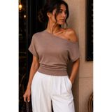 Madmext Vizon Düşük Omuz Triko Bluz MG2796