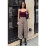 Madmext Vizon Pileli Cepli Balon Kadın Pantolon MG2692