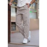 Madmext Vizon%100 Pamuklu Rahat Kesim Erkek Pantolon E6565,Kahverengi 2XL