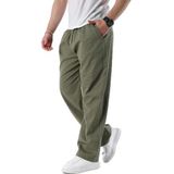 Madmext Yeşil Bol Paça Beli Bağlamalı Erkek Pantolon E7403,Yeşil L