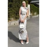 Madmext Yeşil Desenli Midi Boy Kadın Elbise Mg2464,Yeşil XL