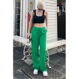 Madmext Yeşil Krinkıl Kumaş Basic Kadın Plaj Pantolon Mg1778,Yeşil M