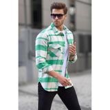 Madmext Yeşil Regular Fit Oduncu Gömlek 4950,Yeşil 2XL