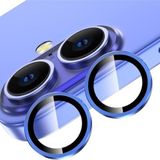 MADNOVA iPhone 16/16 Plus için Kamera Koruyucu Alüminyum Alaşım Çerçeveli Tempered Glass iPhone Kamera Lens Koruyucu (MAVİ)