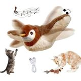 MADPET 2’li Dokunmatik Uçan Kuş Kedi Oyuncağı – Titreşimli & Hareketli Peluş Kuş – Sesli & Kanat Çırpma Efekti – İple Asılabilir – Gerçekçi Etkileşimli Kedi Oyuncağı
